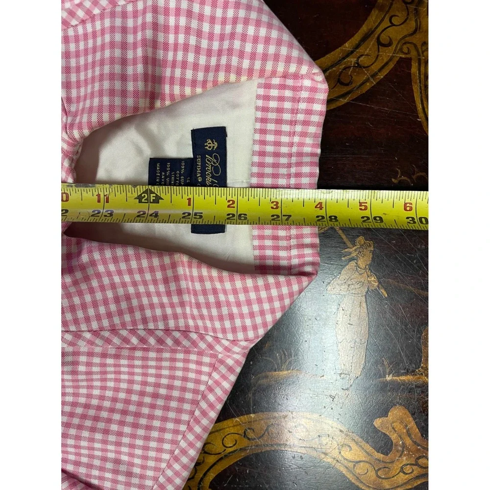 Brooks Brothers Womens Pink Gingham Cotton Double Breasted Blazer Jacket Work 14